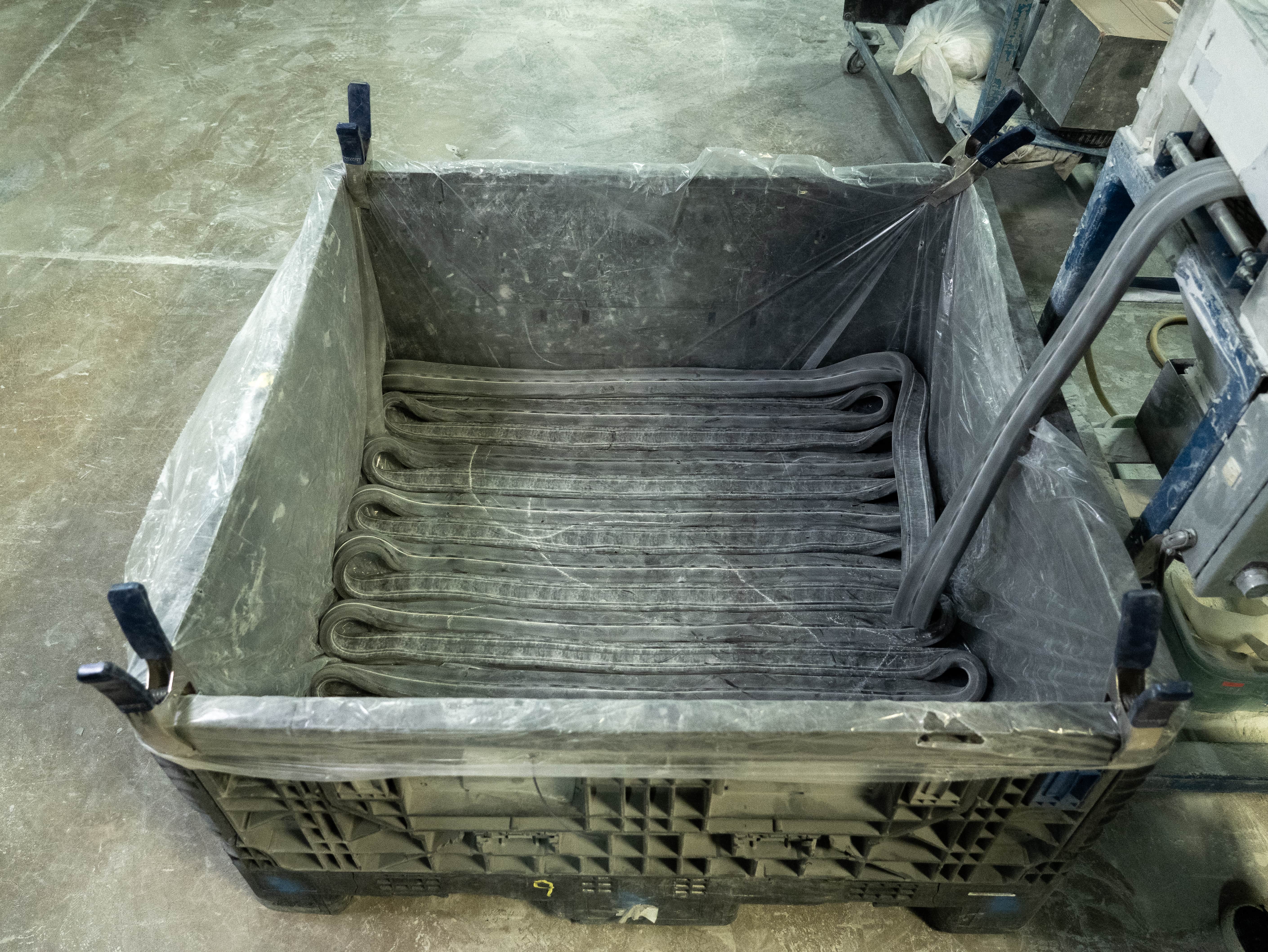 Crate packed single strip of black silicone from US Silicones